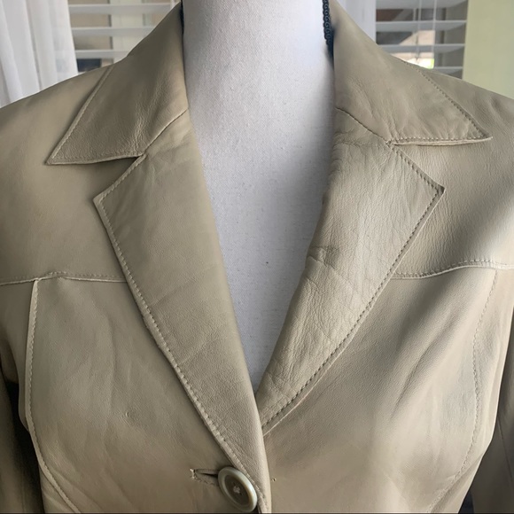 Inc tan leather jacket - Picture 4 of 13